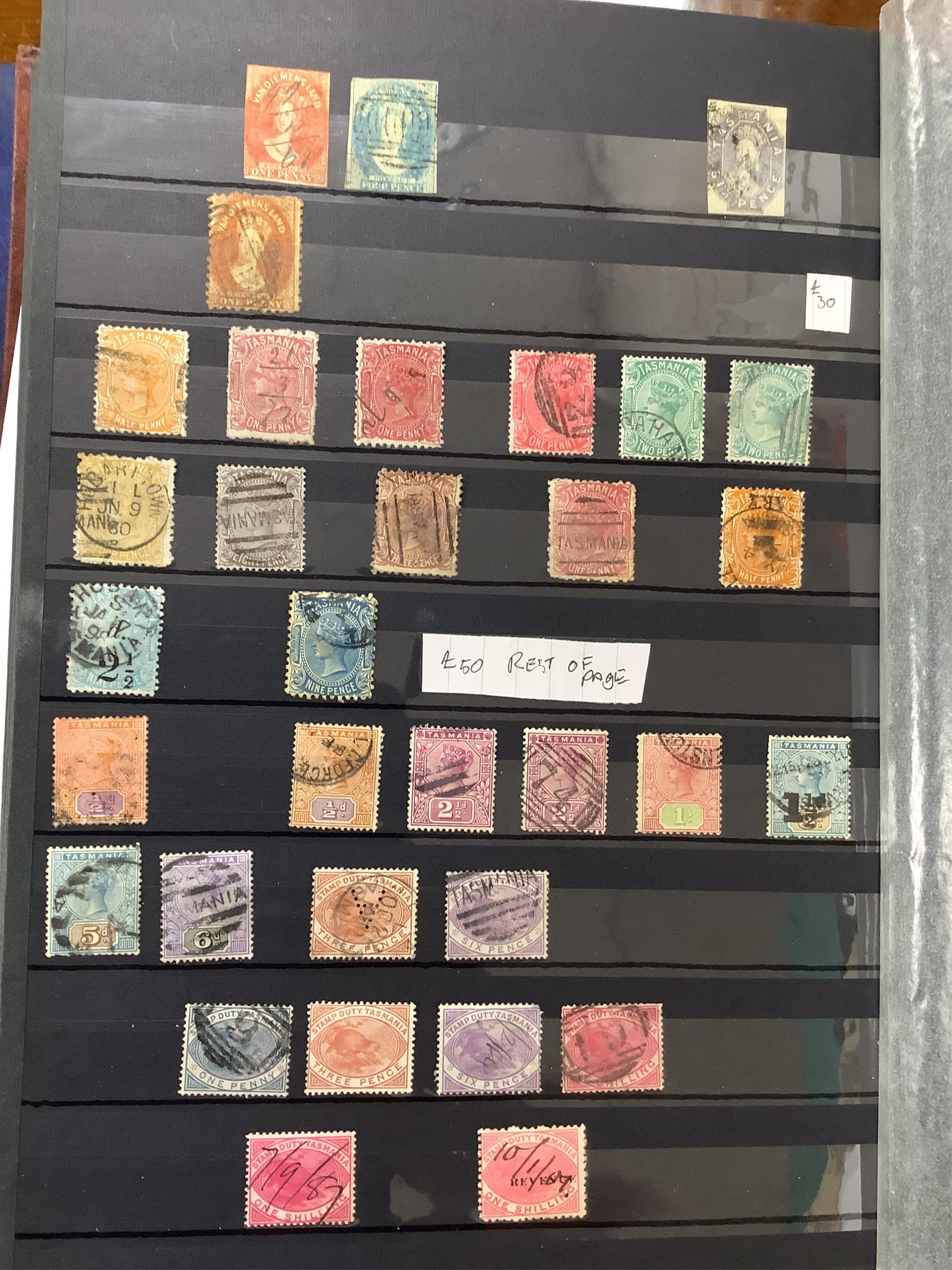 Two albums of stamps - British Guiana to Dominica and Australia to Bermuda